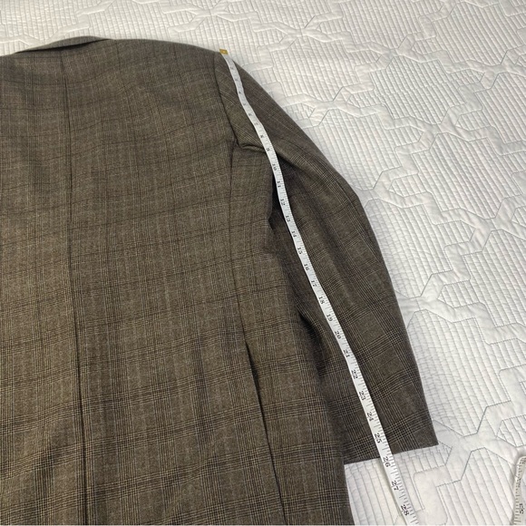 Rover & Lakes Wool Cashmere Suit Brown Plaid Jacket 46” Pants 34X32.5 AU Sz 52 - Picture 8 of 16